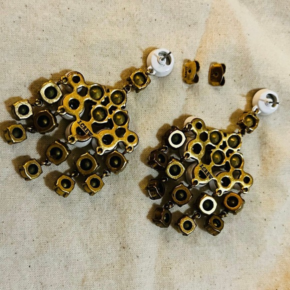 J. Crew Brûlée Aurora Borealis Chandelier Dangle Earrings - Picture 4 of 5